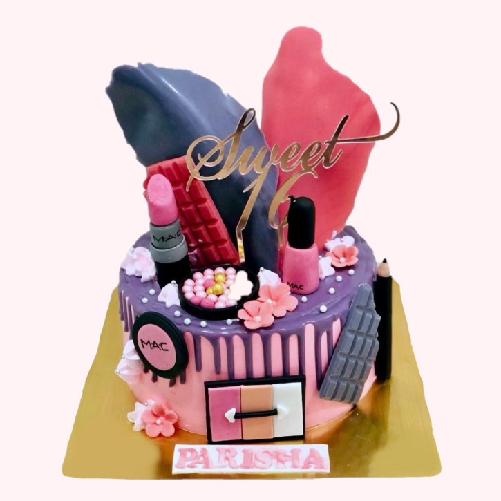 Makeup Theme Cake Mac Makeup Cake Bakehoney Com