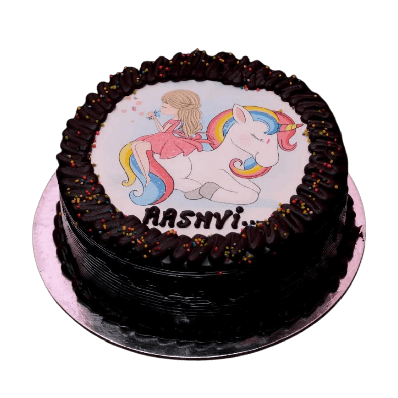 simple Black rainbow rose gold unicorn easy chocolate birthday cake ideas  decorating design - YouTube