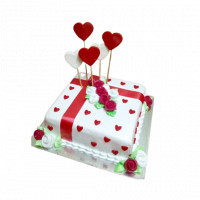  Valentine Cake with Floral Decoration online delivery in Noida, Delhi, NCR,
                    Gurgaon