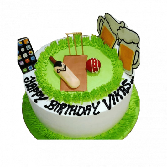 Cricket Theme Cake | Order IPL Cake at home in Gurugram | Bakehoney