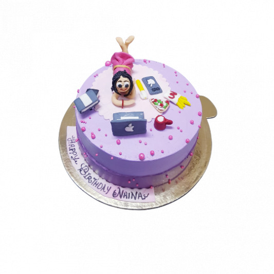 Online Lazy Girl Themed Cake Delivery : DIZOVI Bakery