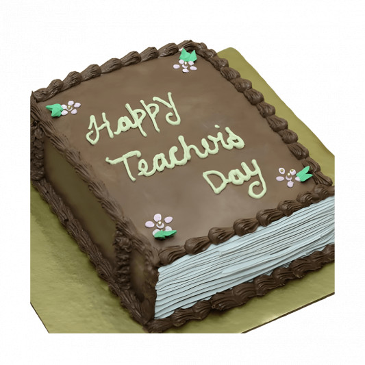 Education Teacher school things design square cream customized theme cake  #singaporecake #teacherscake #schoolcake | The Sensational Cakes