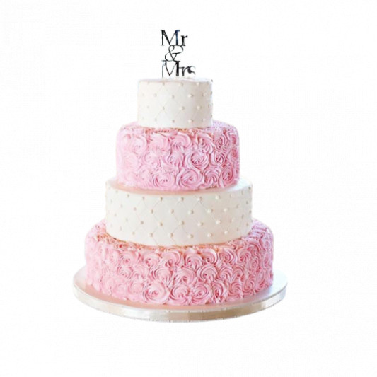 4 Tier With Heart Cutout - Mel's Amazing Cakes