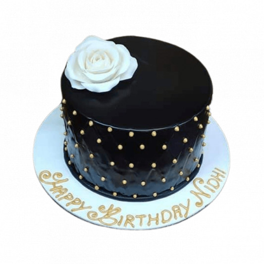 Black and Gold Birthday Cake online delivery in Noida, Delhi, NCR, Gurgaon