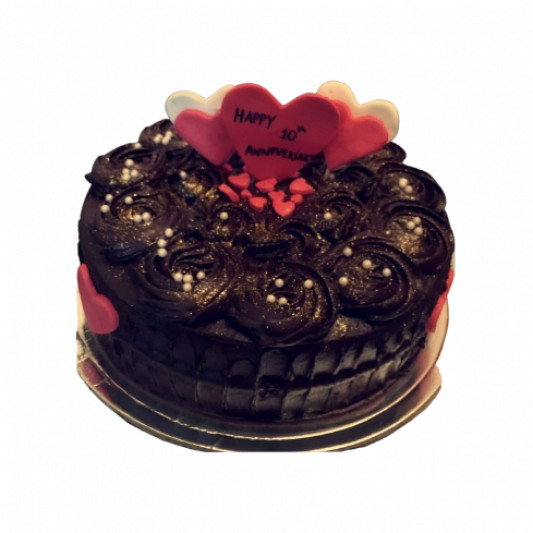 Simple Anniversary cake tutorial! For fondant heart topper please check on  profile. Already posted 👍🏻 . . . . . . . #anniversarycak... | Instagram