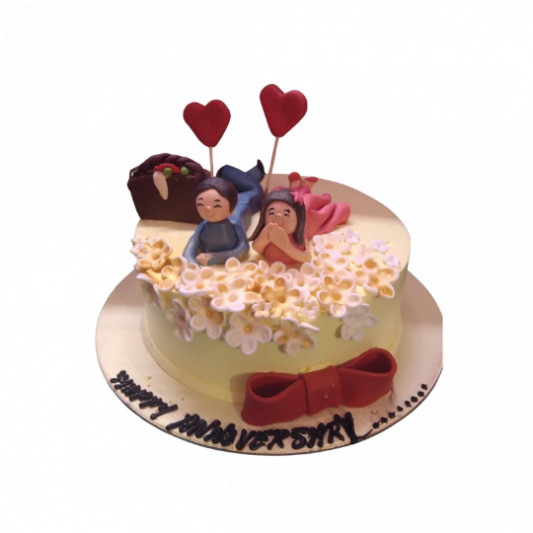 Cake Topper - Happy Anniversary (Gold) – Bisou Online