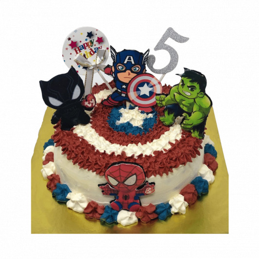 Avengers Round Edible Icing Cake Decoration | Avengers | Boys Birthday Party  Supplies - Discount Party Supplies