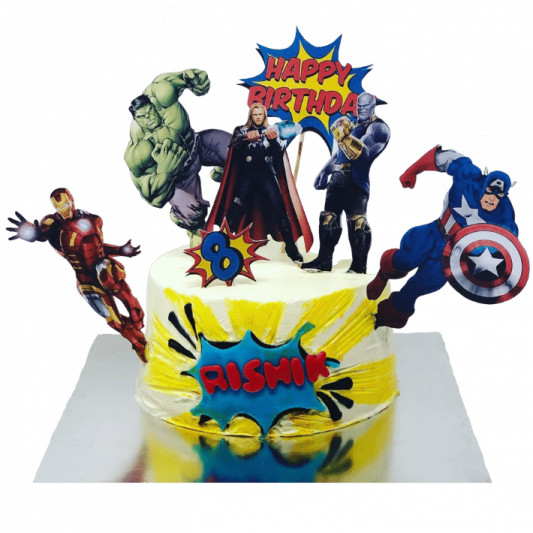 Marvel cake - Decorated Cake by Littlelizacakes - CakesDecor