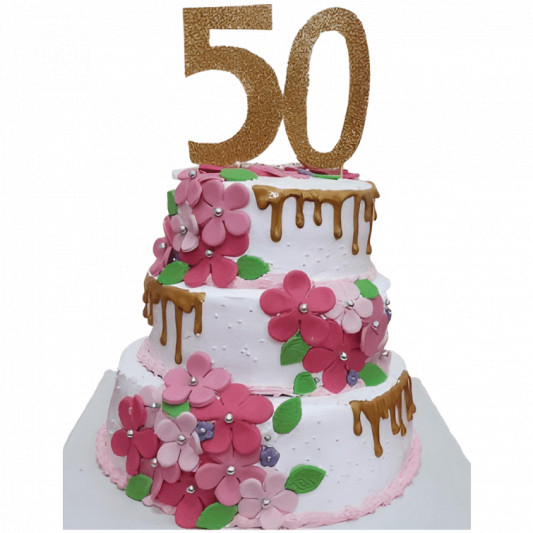 50th Marriage Anniversary Cake, 50th Wedding Anniversary Cake Design |  Yummy cake