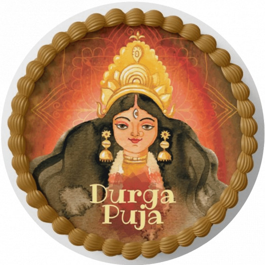 Maa Durga Photo Cake online delivery in Noida, Delhi, NCR, Gurgaon