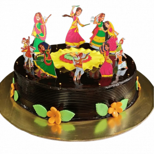 Garba/Dandiya Night Cake | bakehoney.com