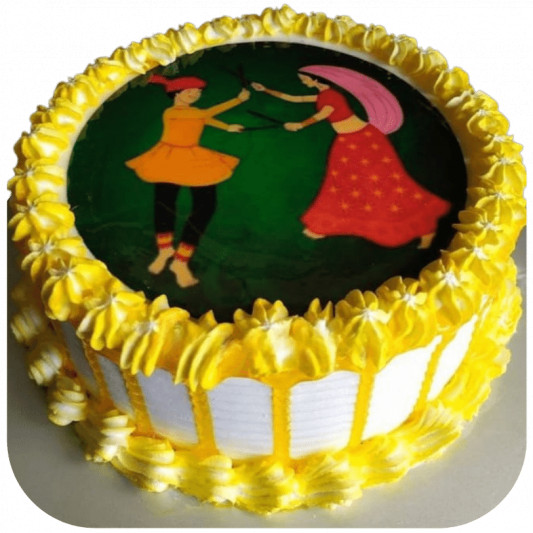 Dandiya Dance Theme Cake online delivery in Noida, Delhi, NCR, Gurgaon