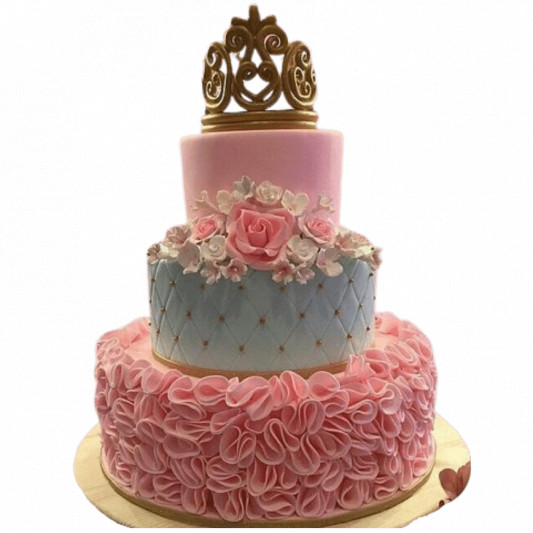 Online Cake Order - Blue and Pink Sprinkle Cake #276Baby – Michael Angelo's