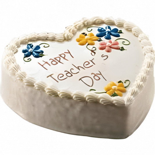 Heart Shape Teachers Day Cake online delivery in Noida, Delhi, NCR, Gurgaon