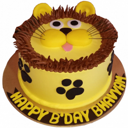 Lion's Head Cake — Animal | Lion cakes, 1st birthday cakes, Animal cakes  for kids