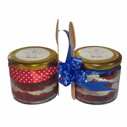 Red Velvet Jar Cake online delivery in Noida, Delhi, NCR, Gurgaon