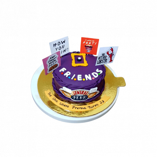 Pretty cake decorating designs we've bookmarked : Friends birthday cake