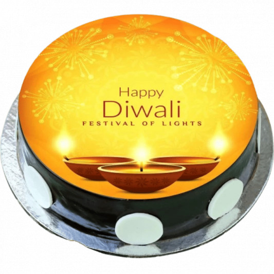 Order Delicious Diya Diwali Cake Online, Price Rs.1199 | FlowerAura