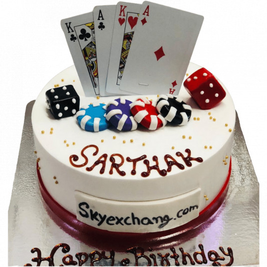 60th Birthday Casino Cake - Decorated Cake by Cupcake - CakesDecor