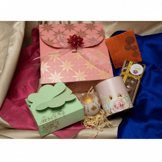 Sturdy Gift Box in Soft Pastels - Exotic Hampers Gift Pack online delivery in Noida, Delhi, NCR, Gurgaon