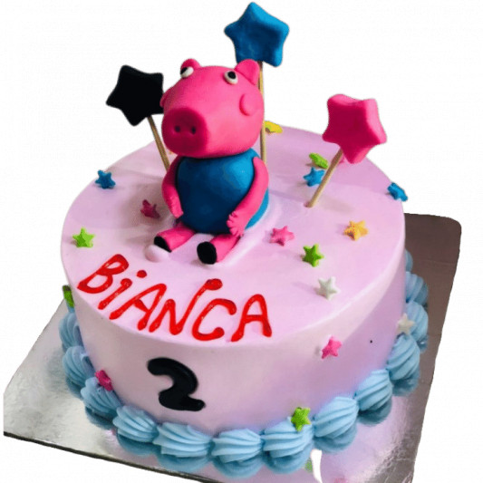 Peppa Pig 2nd Birthday Cake online delivery in Noida, Delhi, NCR, Gurgaon