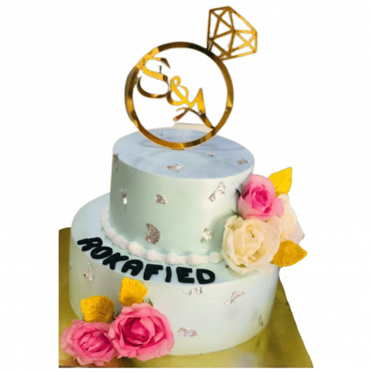Send double story chocolate cake online by GiftJaipur in Rajasthan
