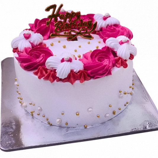 Gold N' Black Cake | Customzied Flower Cake | Best Cake Gift for Her - Dubai