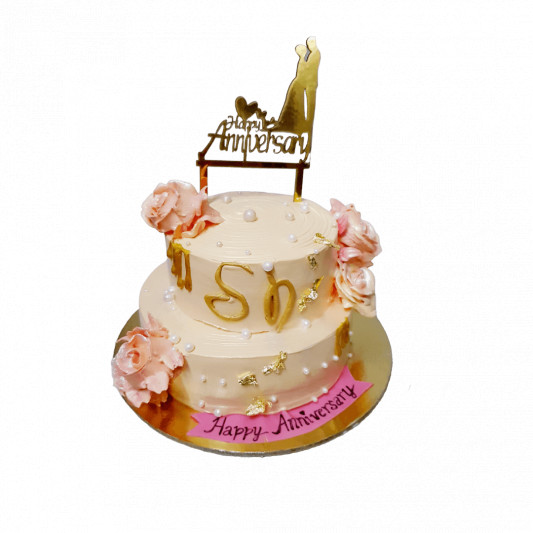 Anniversary cake - Decorated Cake by Faseela Shameer - CakesDecor