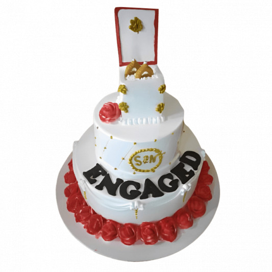 Amazon.com: Diamond Ring Cake Topper - Engagement - Wedding - Bridal Shower  - Valentine Party Decoration : Grocery & Gourmet Food