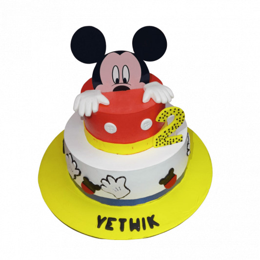 Mickey Mouse 2nd Birthday Cake online delivery in Noida, Delhi, NCR, Gurgaon