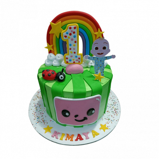 Cocomelon Theme Cake | bakehoney.com