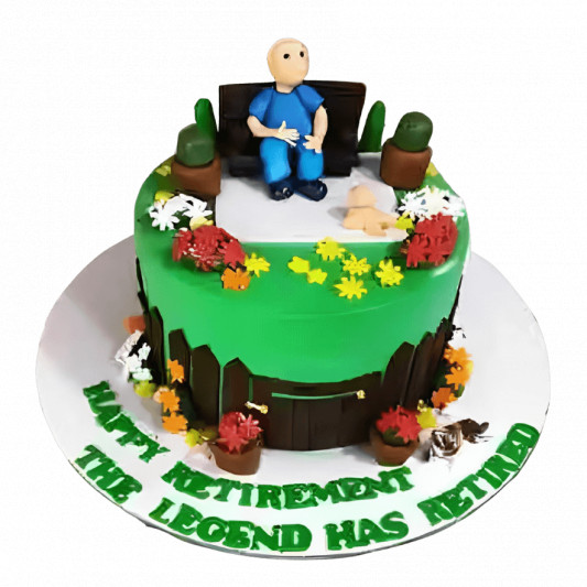 2 Tier Retirement Cake | bakehoney.com