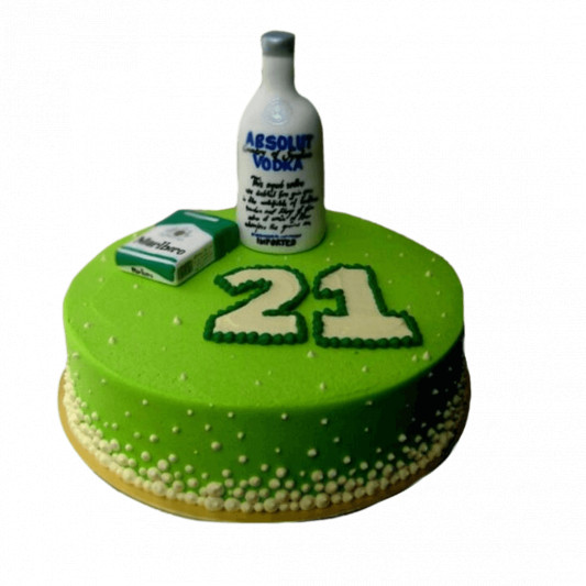 Cheers to 21 Years - Choose Your Number Birthday Cake | Cakes & Bakes