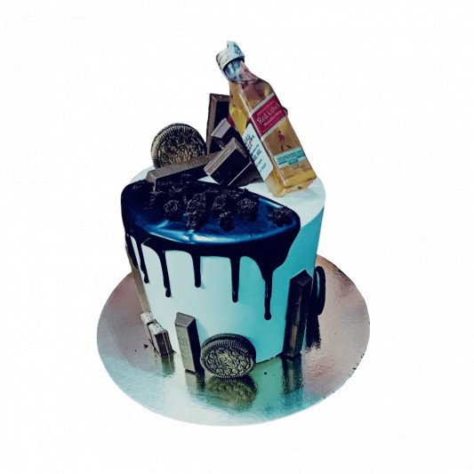 1.5 KG Whiskey Theme Cake, Super Cake- Online Cake delivery in Noida, Cake  Shops with Midnight & Same Day Delivery