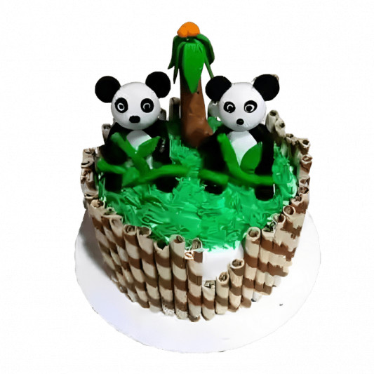 Cute panda cake! - Decorated Cake by Anneke van Dam - CakesDecor