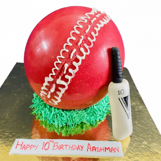 Cricket Bat Cake – with a rainbow colours inside – My Kitchen Trials