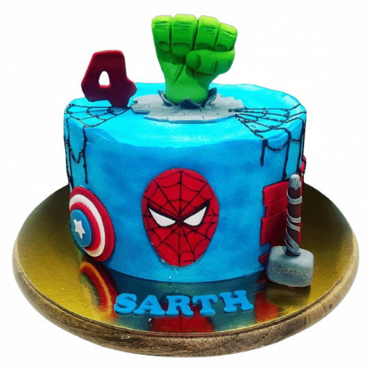 Avengers Macaron Topper Cake (Design 2) – BakeAvenue