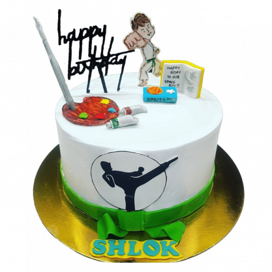 taekwondo martial arts karate kung fu birthday cake design ideas decorating  tutorial classes courses - YouTube