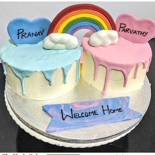 Twins First Birthday Cake 'Abbi & Lexi' - Decorated Cake - CakesDecor