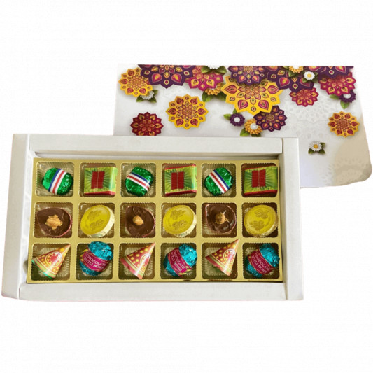 Happy Diwali 20 Psc Chocolate Patakha - Gift Pack | bakehoney.com