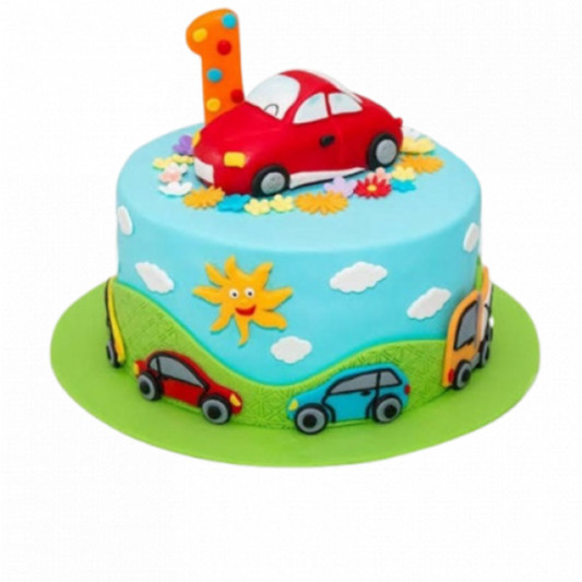 Toys Car Fondant Cake