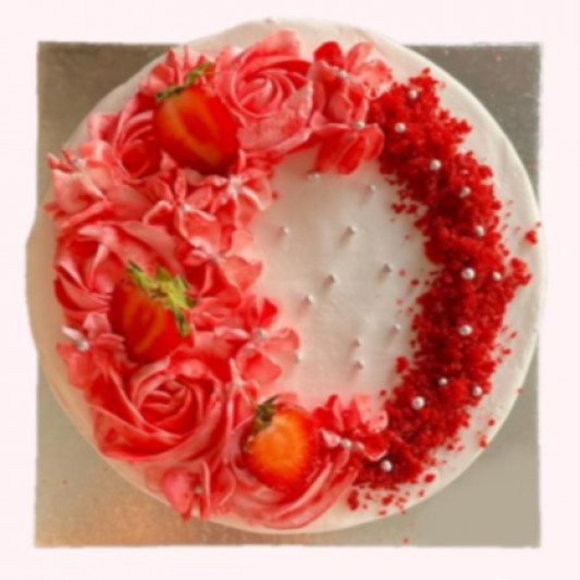 Red/Maroon Floral Sash Watercolour Double-Height Speciality Cake – Cake  Creations by Kate™